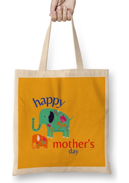 Happy Mothers Day 2021 Bez Çanta Uzun Saplı
