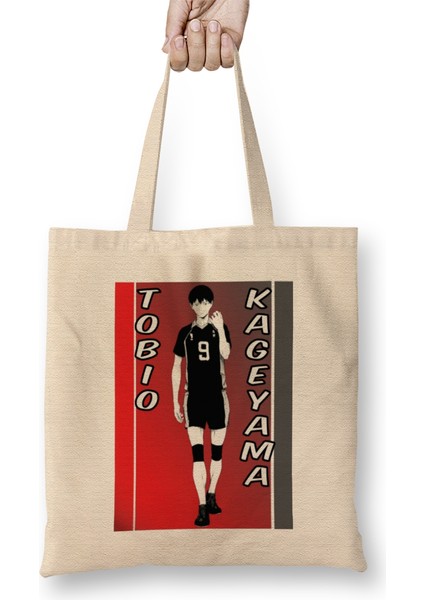 Haikyu Tobio Kageyama Bez Çanta Uzun Saplı