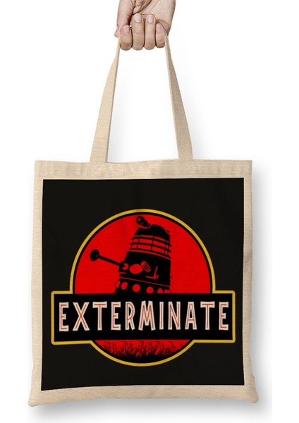Darlek Exterminate Jurassic Park Dr Who Bez Çanta Uzun Saplı