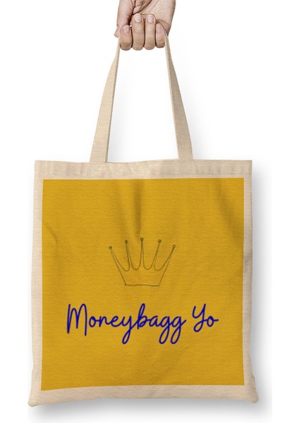 Moneybagg Yo Gıft Art Bez Çanta Uzun Saplı