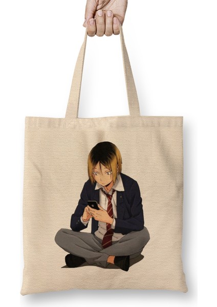 Haikyuu Kenma Kozume Bez Çanta Uzun Saplı