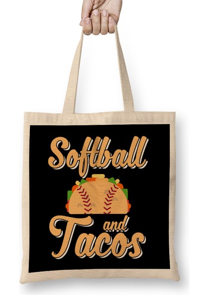 Cute Softball And Tacos Novelty Soft Ball Vplayer Bez Çanta Uzun Saplı