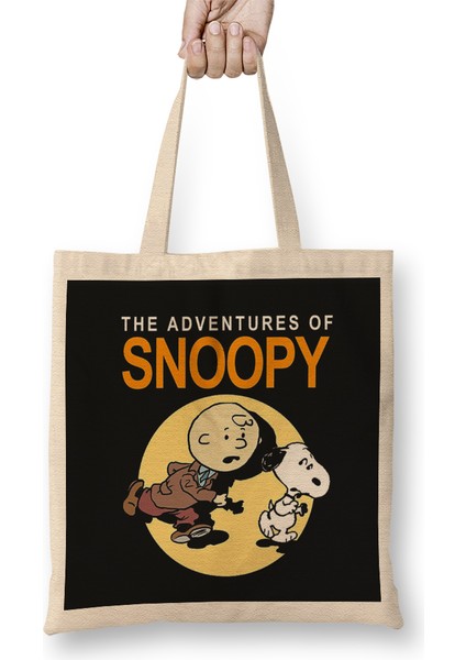 Tin Tin And Snoopy Bez Çanta Uzun Saplı