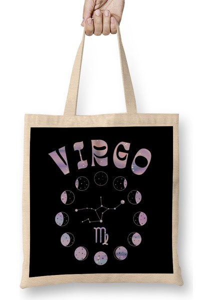 Zodiac Sign Virgo Bez Çanta Uzun Saplı