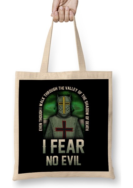 Shadow Of Death I Fear No Evil Christian Templar Bez Çanta Uzun Saplı
