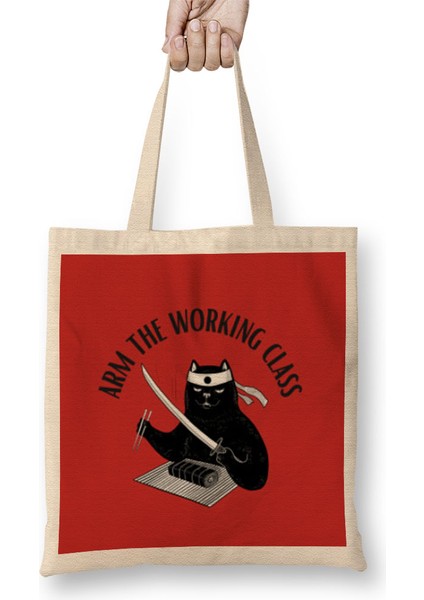 Arm The Working Class- Ninja Cat Arm Gift Bez Çanta Uzun Saplı