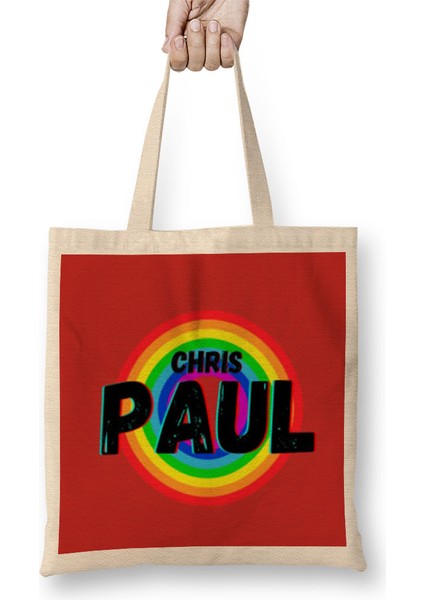 Chris Paul - Basketball Gifts Vintage Retro Rainbow Quotes For Boys And Dad Bez Çanta Uzun Saplı