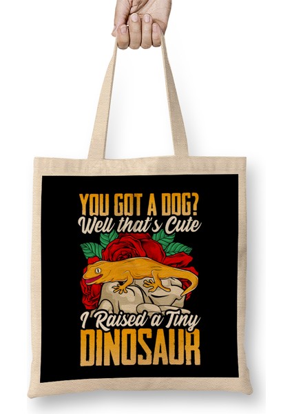 Wizard You Got A Dog That's Cute, I Raised A Dinosaur Bez Çanta Uzun Saplı