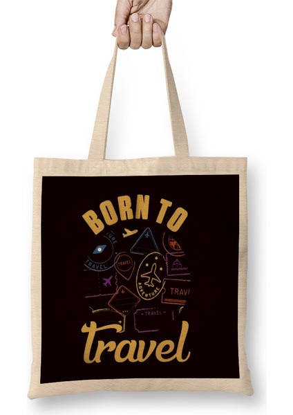 Born Travel Blogger Traveler Blogging Wanderlust Traveling Bez Çanta Uzun Saplı