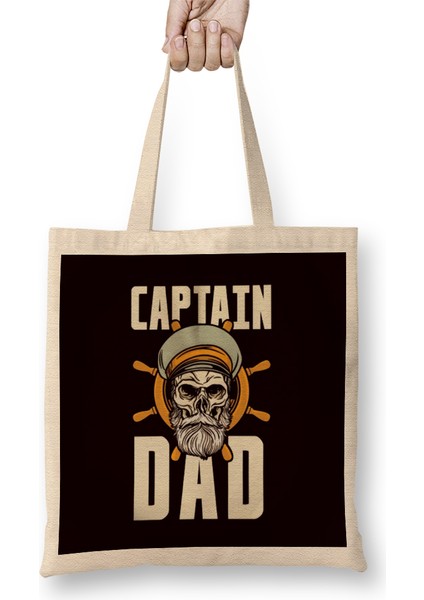 Captain Dad Daddy Sailor Seaman Papa Father Poppa Husband Bez Çanta Uzun Saplı
