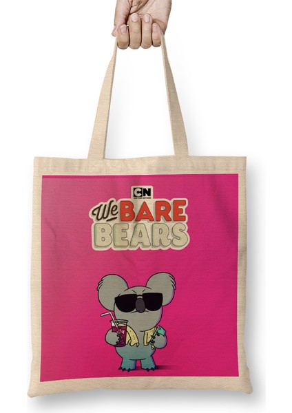 Nom Nom We Bare Bears 02 Bez Çanta Uzun Saplı