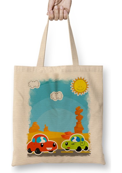 Çocuklara Hediye Bez Çanta Uzun Saplı