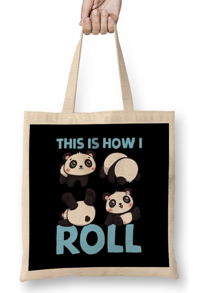 This Is How I Roll Funny Golf Cart Pun Cute Golfer Bez Çanta Uzun Saplı