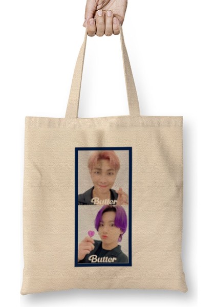 Pink Joon Bts Army Butter Bez Çanta Uzun Saplı