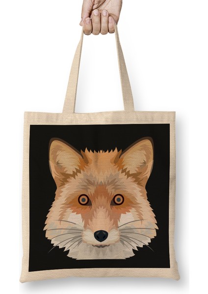 Fox Vector Design Bez Çanta Uzun Saplı