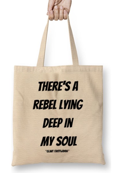 Clint Eastwood Quotes Gif T - Vintage Retro Rainbow Style Bez Çanta Uzun Saplı