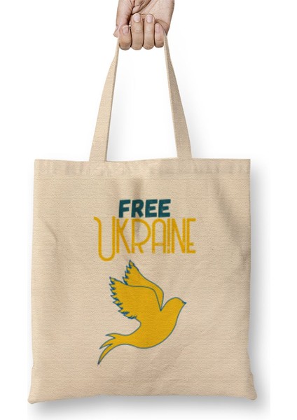 Free Ukraine Flag 2022 Bez Çanta Uzun Saplı