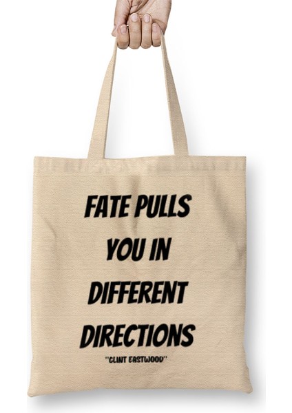 Clint Eastwood Quotes Gift - Vintage Retro Rainbow Style Bez Çanta Uzun Saplı