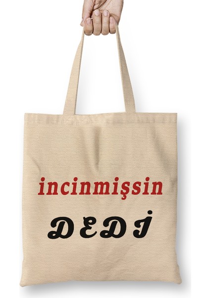 Ilustration Coraline Bez Çanta Uzun Saplı