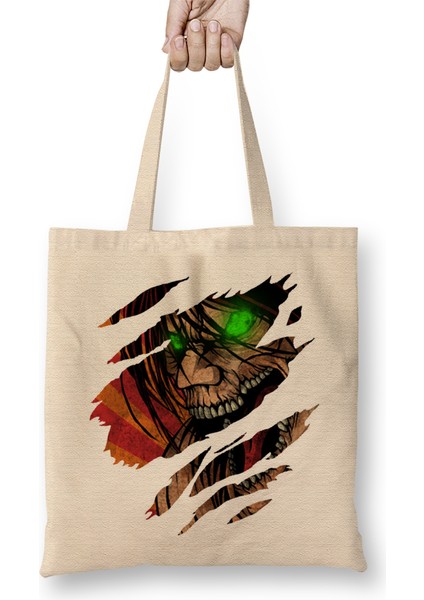 Eren Titan Attack On Titan Eren Jaeger 01 Bez Çanta Uzun Saplı