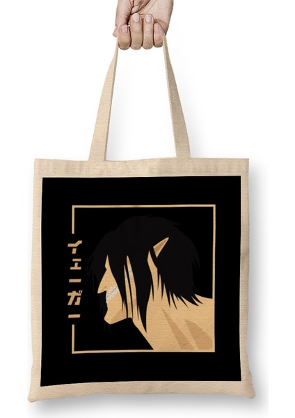 Attack On Titan Eren Jaeger Aesthetic Bez Çanta Uzun Saplı