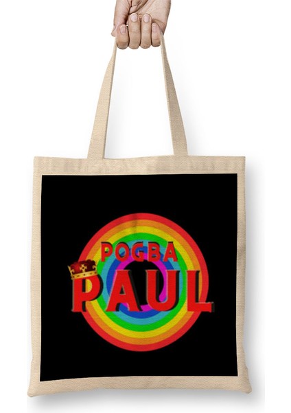 Paul Pogba - Vintage Retro Rainbow Style Bez Çanta Uzun Saplı