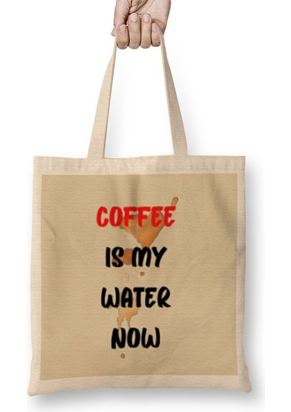 Funny Coffee Drinks Art Lover Gift Quote - Vintage Retro Rainbow Style Bez Çanta Uzun Saplı