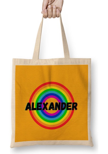 Alexander Name Custom Design Gift Baby-Gift For Him Bez Çanta Uzun Saplı