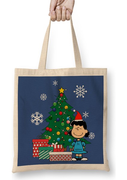 Lucy Van Pelt Around The Christmas Tree Bez Çanta Uzun Saplı