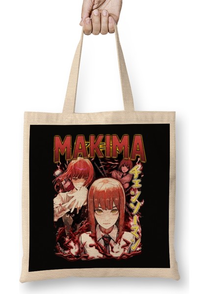Makima Chainsaw Man Bez Çanta Uzun Saplı