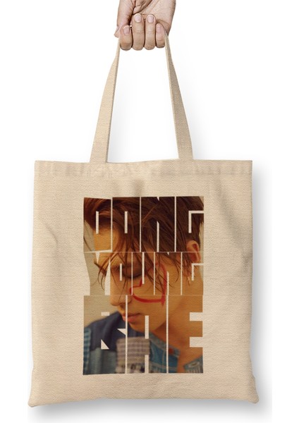 Bigbang Taeyang Typography Bez Çanta Uzun Saplı