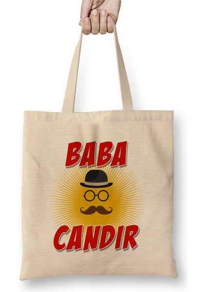 Babalar Günü Babaya Hediye 001 Bez Çanta Uzun Saplı