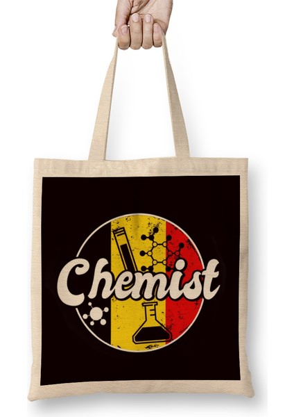 Chemist German Flag Chemistry Scientist Pharmacist Lab Tech Bez Çanta Uzun Saplı