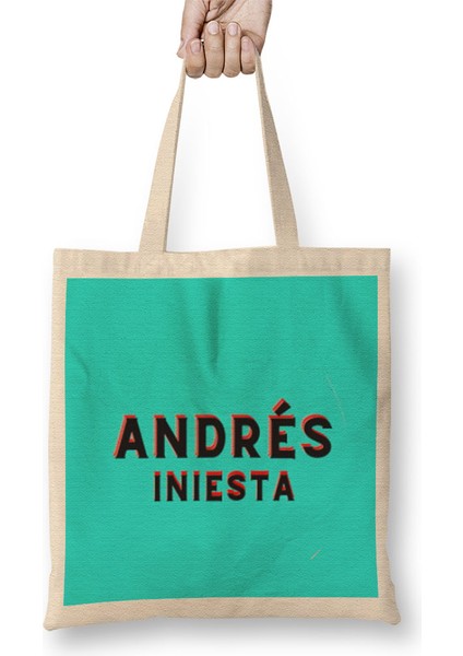 Andrés Iniesta Art Gift Bez Çanta Uzun Saplı