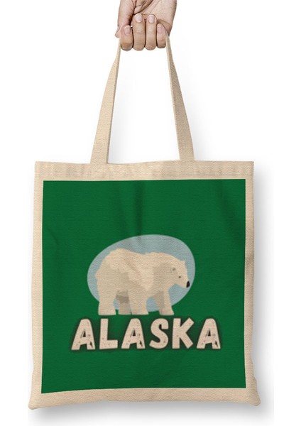 Alaska State American Bez Çanta Uzun Saplı
