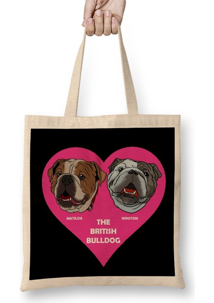 Matilda And Winston The British Bulldog Bez Çanta Uzun Saplı