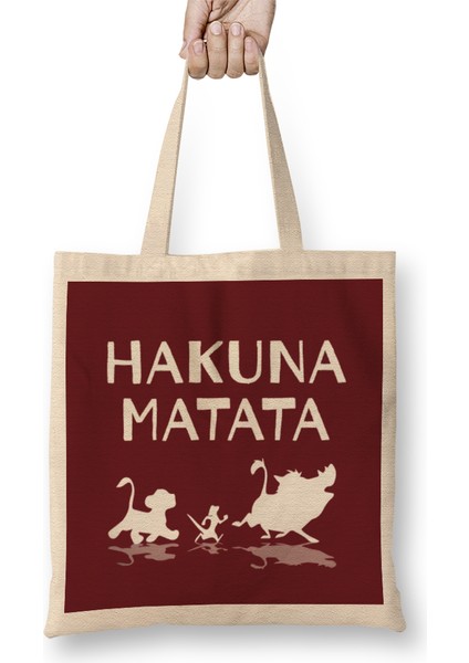 Hakuna Matata Bez Çanta Uzun Saplı