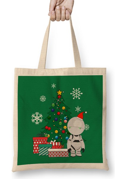 Marvin The Paranoid Android Around The Christmas Tree Bez Çanta Uzun Saplı