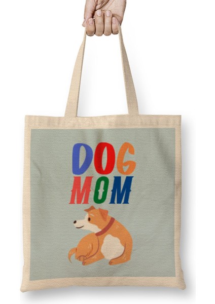 Funny Dog Mom Lover Gift For Women Men Bez Çanta Uzun Saplı