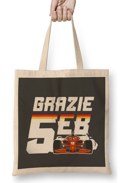 Sebastian Vettel Grazie Seb Bez Çanta Uzun Saplı