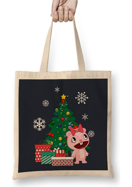 Giggles Around The Christmas Tree Happy Tree Friends Bez Çanta Uzun Saplı