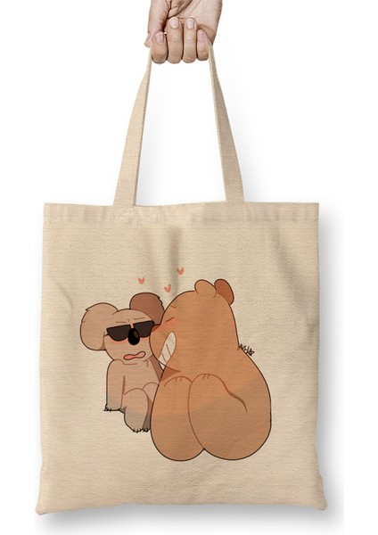 Nom Nom We Bare Bears 07 Bez Çanta Uzun Saplı