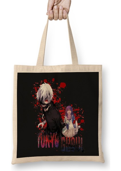 Kaneki Tokyo Ghoul Bez Çanta Uzun Saplı