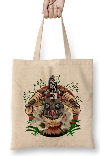 Demon Slayer Beast Breath Inosuke Bez Çanta Uzun Saplı