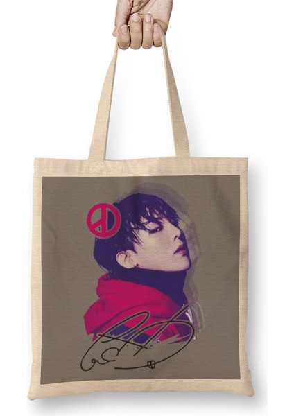 Bigbang Gdragon White Bez Çanta Uzun Saplı