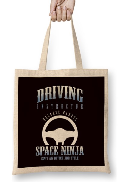 Driving Instructor Ninja Novice Driver School Lesson Teacher Bez Çanta Uzun Saplı