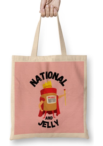 National Peanut Butter And Jelly Day Bez Çanta Uzun Saplı