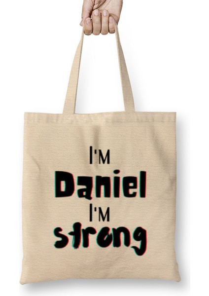 Daniel Name Personalized Custom Design Gift Baby-Gift For Him Bez Çanta Uzun Saplı