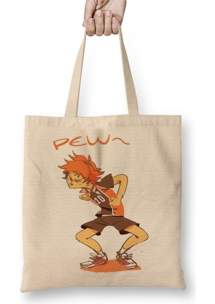 Anime Haikyuu Shōyō Hinata Chibi Pegatina 01 Bez Çanta Uzun Saplı
