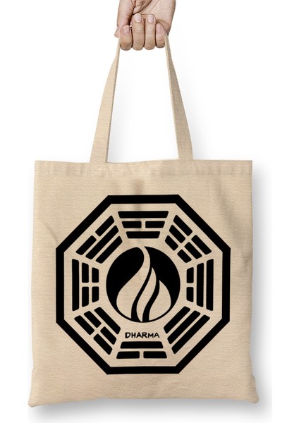 The Dharma Initiative The Flame Station Bez Çanta Uzun Saplı